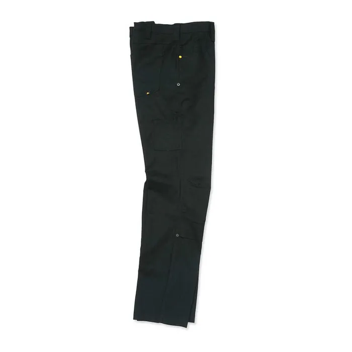 Double Front Stretch Canvas Straight Fit Utility Pant Black Men Cat Footwear Pants