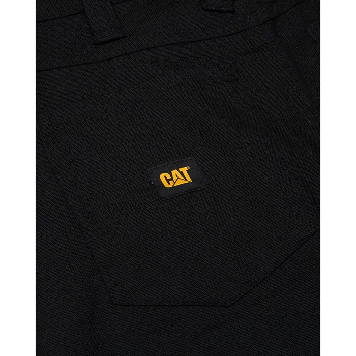 Double Front Stretch Canvas Straight Fit Utility Pant Black Men Cat Footwear Pants