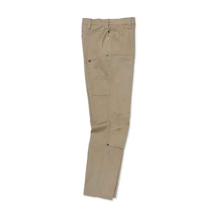 Double Front Stretch Canvas Straight Fit Utility Pant Khaki Men Cat Footwear Pants