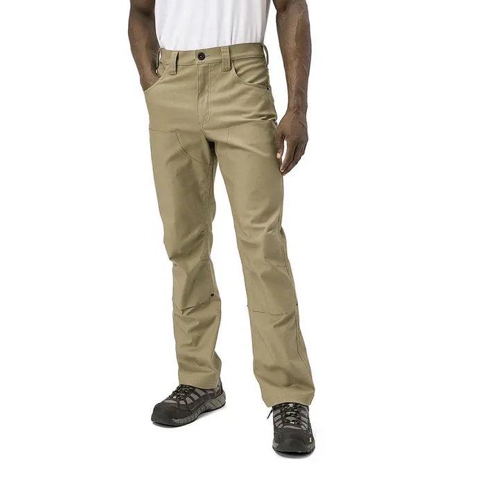 Double Front Stretch Canvas Straight Fit Utility Pant Khaki Men Cat Footwear Pants