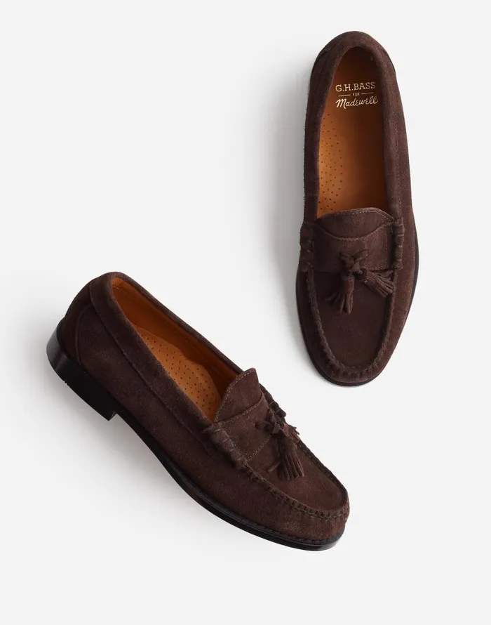 Dress Shoes and Loafers Men Madewell Madewell X GHBASS Lennox Weejuns Loafers Brown