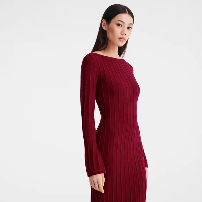 Dresses and SkirtsKnitwear Women Long dress Beetroot Longchamp Dresses and SkirtsKnitwear Women Long dress Beetroot Longchamp