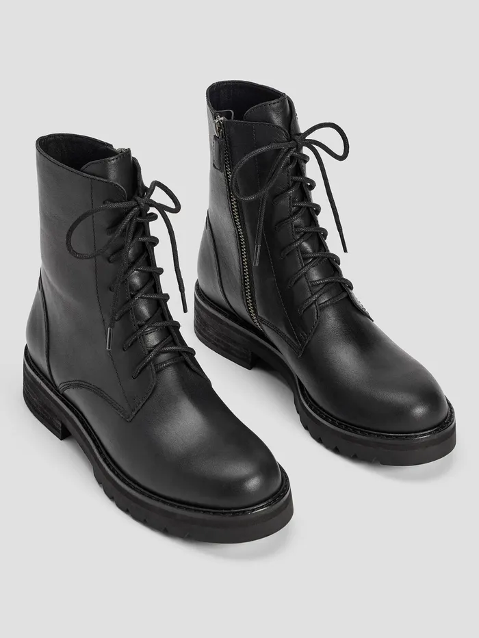 Dresses and Skirts Women Eileen Fisher Coin Leather Bootie Black