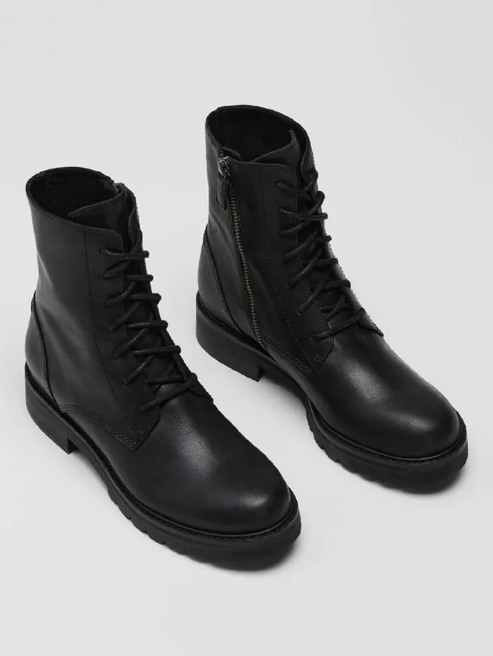 Dresses and Skirts Women Eileen Fisher Coin Leather Bootie Black