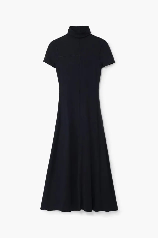 Dresses And Jumpsuits Women Desigual Midi Dress With High Neck Black