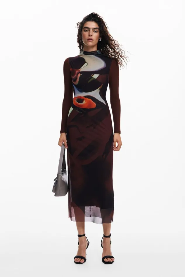 Dresses And Jumpsuits Women Desigual Multiposition Midi Dress Materialfinishes Dresses And Jumpsuits Women Desigual Multiposition Midi Dress Materialfinishes