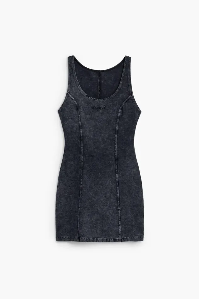 Dresses And Jumpsuits Women Desigual Washedeffect Denim Dress Black