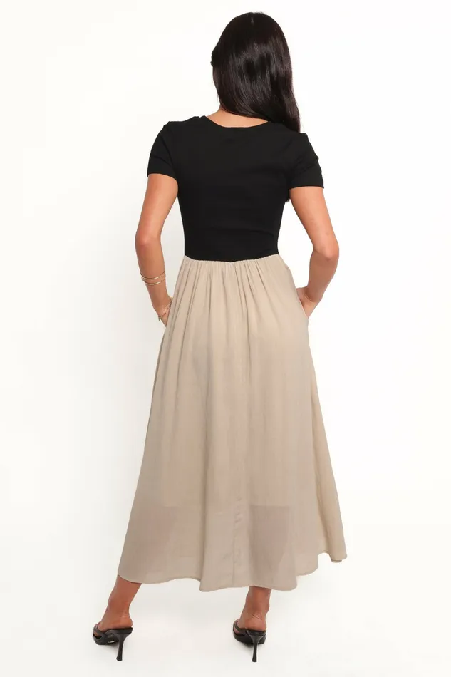 Dresses Petal and Pup Women Isolde Midi Dress BlackBeige