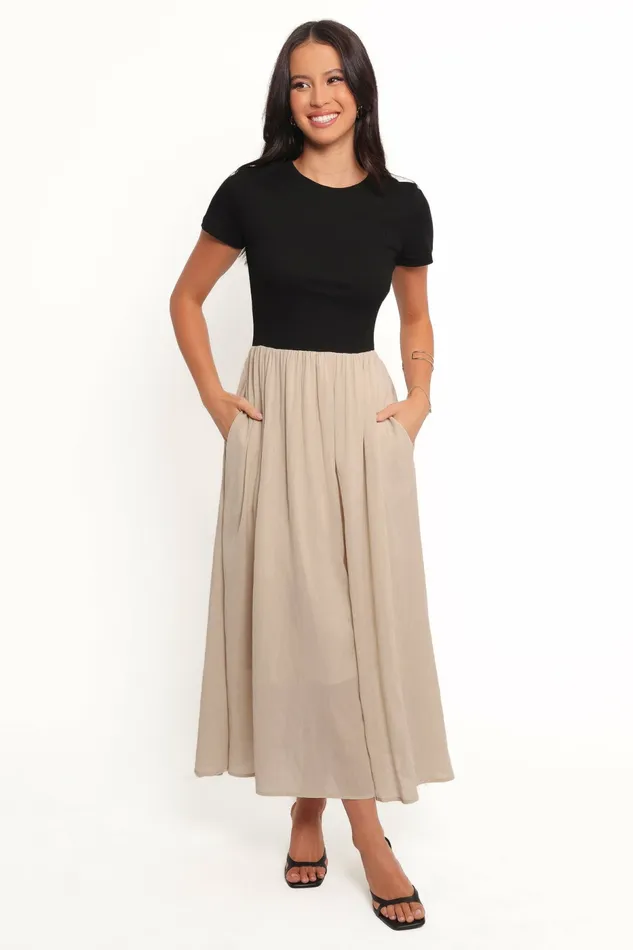 Dresses Petal and Pup Women Isolde Midi Dress BlackBeige