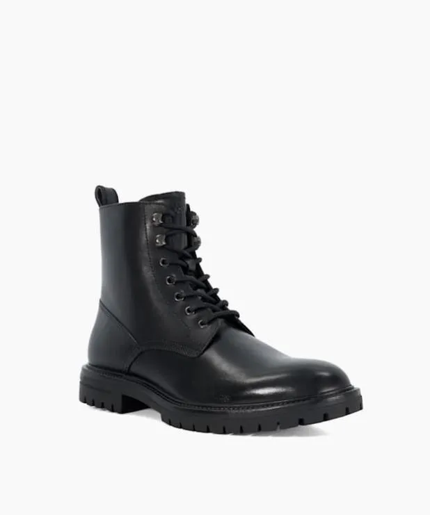 Dune London Black Boots Men Chunky Lace Up Boots Black