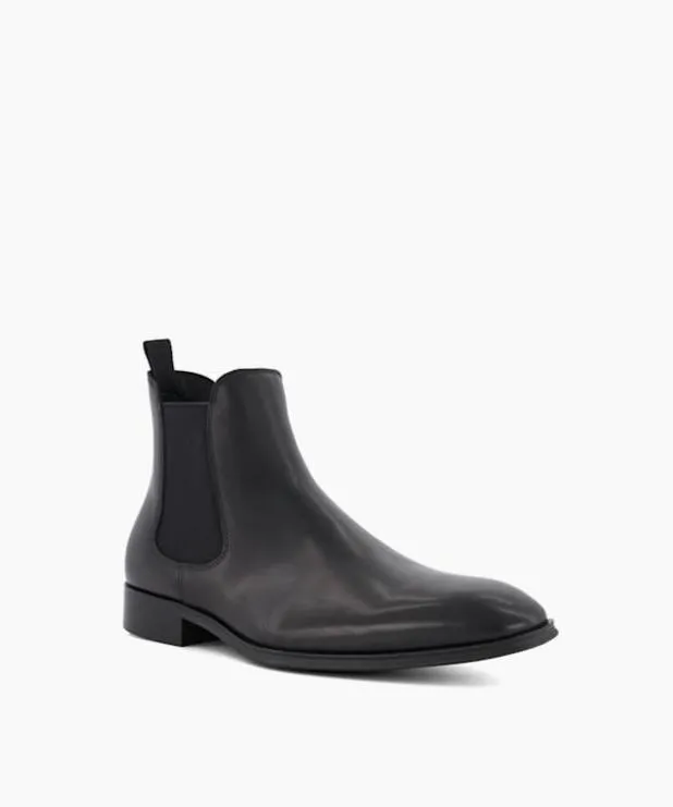 Dune London Black Boots Men Leather Chelsea Boots Black