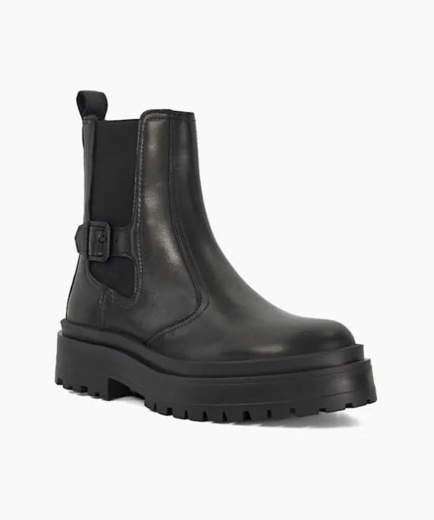 Dune London Black Boots Women Leather Chelsea Boots Black