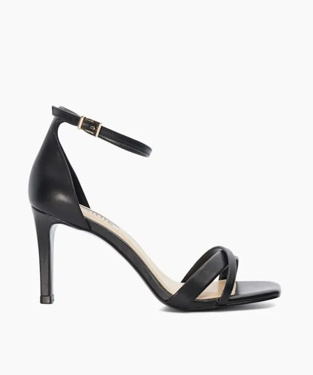 Dune London Black Sandals Women Ankle Strap Open Toe Sandals Black