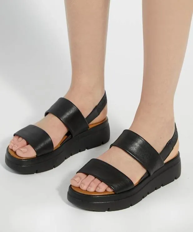 Dune London Black Sandals Women Padded Flatform Sandals Black