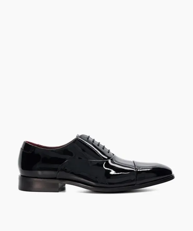 Dune London Black Shoes Men LaceUp Oxford Shoes Black Patent