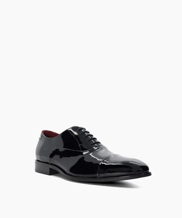 Dune London Black Shoes Men LaceUp Oxford Shoes Black Patent
