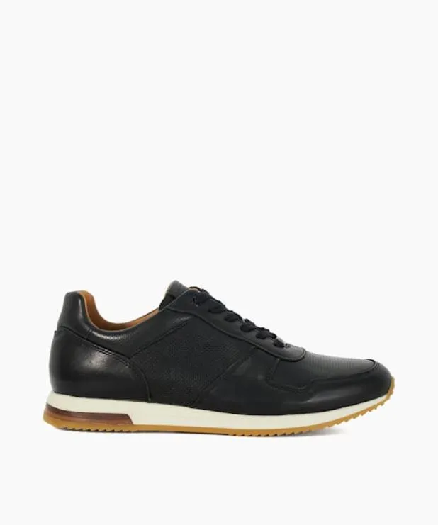 Dune London Black Shoes Men LaceUp Runner Trainers Black