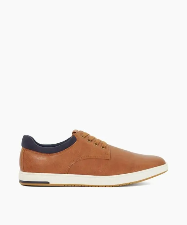Dune London Brown Shoes Men Lace Up Trainers Brown