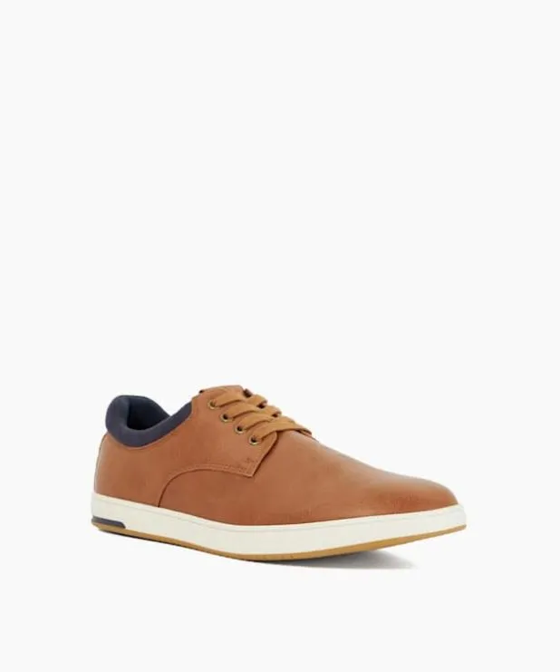 Dune London Brown Shoes Men Lace Up Trainers Brown