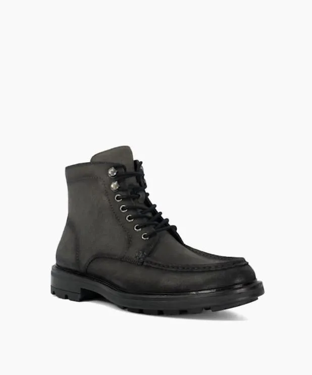 Dune London Casual Boots Men Lace Up Cleated Sole Casual Boots Grey