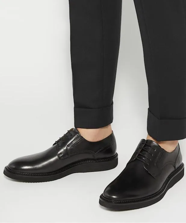 Dune London Casual Shoes Men Rubber Sole Lace Up Derby Black