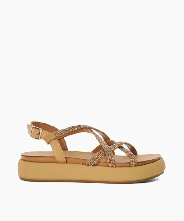 Dune London Chunky Sandals Women Chunky Embellished Sandals Brown