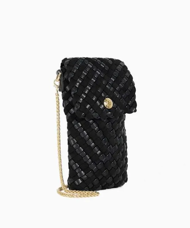 Dune London Deliberate Bags Women Woven Phone Cross Body Bag Black
