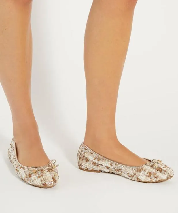 Dune London Flat Shoes Women CharmDetail Ballet Shoes Neutral