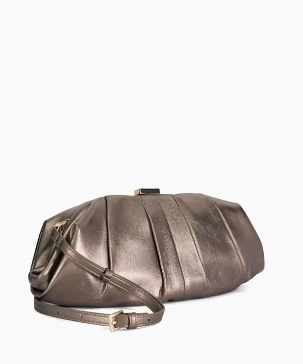 Dune London Handbags Women Oversized Leather Handheld Clutch Metallic