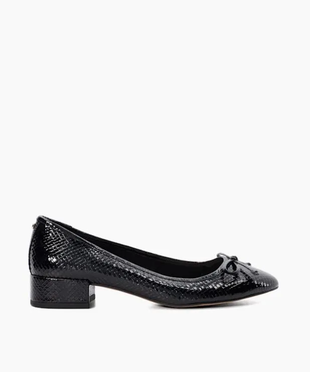 Dune London Heels Women Low Block Heel Ballet Flats Black