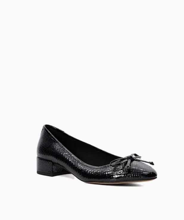 Dune London Heels Women Low Block Heel Ballet Flats Black