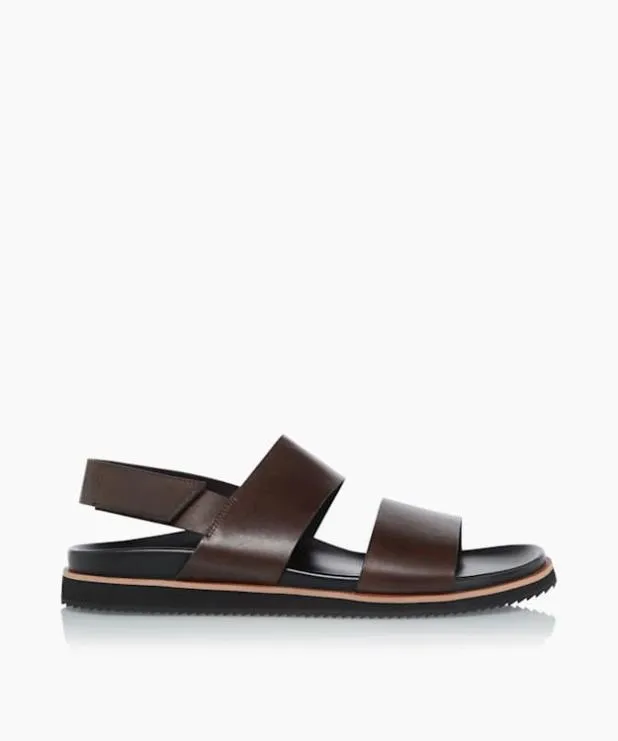 Dune London Smart Sandals Men Utilitarian Strap Sandals Brown