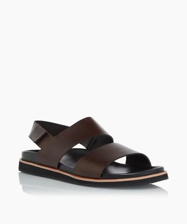 Dune London Smart Sandals Men Utilitarian Strap Sandals Brown
