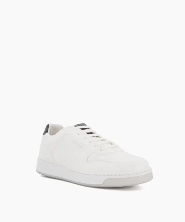 Dune London Trainers Men GrapeLeather LaceUp Trainers White