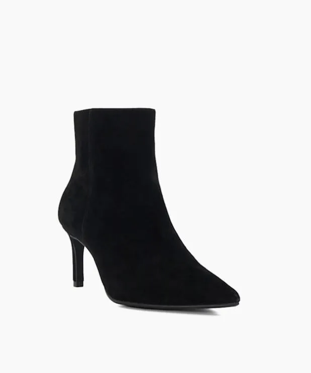 Dune London Wide Fit Boots Women Wide Fit Pointed Toe Heel Ankle Boots Black