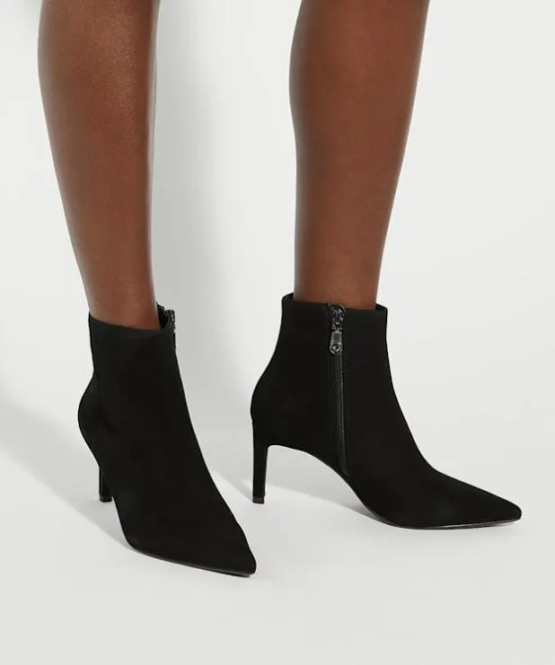 Dune London Wide Fit Boots Women Wide Fit Pointed Toe Heel Ankle Boots Black