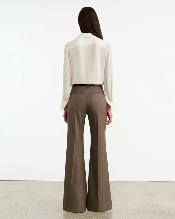 EFFY PANT Taupe Grey Women Nili Lotan Pants and Shorts