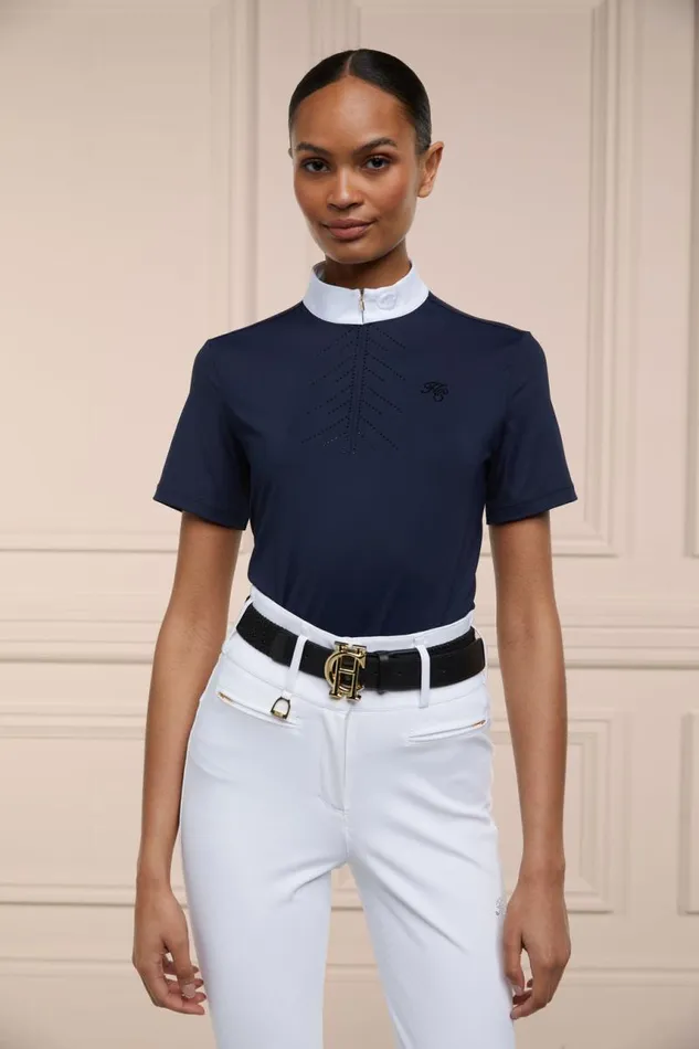 Equestrian Base Layers Holland Cooper Windsor Short Sleeve Base Layer Ink Navy