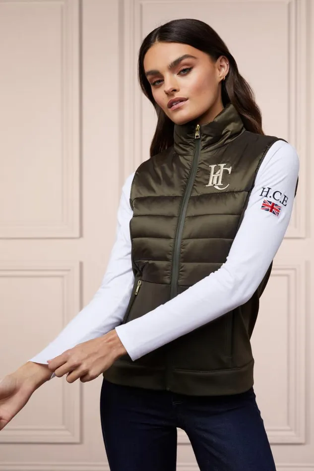 Equestrian Gilets Holland Cooper Hybrid Gilet Khaki Equestrian Gilets Holland Cooper Hybrid Gilet Khaki