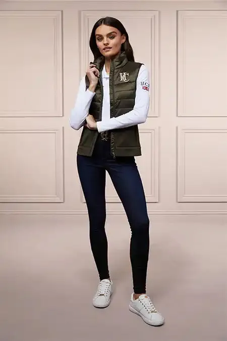 Equestrian Gilets Holland Cooper Hybrid Gilet Khaki Equestrian Gilets Holland Cooper Hybrid Gilet Khaki
