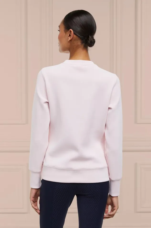 Equestrian Hoodies and Sweatshirts Holland Cooper Crystal Crew Neck Sweat Blush Equestrian Hoodies and Sweatshirts Holland Cooper Crystal Crew Neck Sweat Blush
