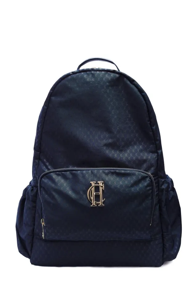 Equestrian Kit Bags and Holdalls Holland Cooper Burghley Backpack Ink Navy Monogram