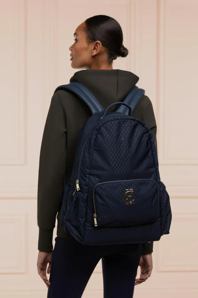 Equestrian Kit Bags and Holdalls Holland Cooper Burghley Backpack Ink Navy Monogram Equestrian Kit Bags and Holdalls Holland Cooper Burghley Backpack Ink Navy Monogram