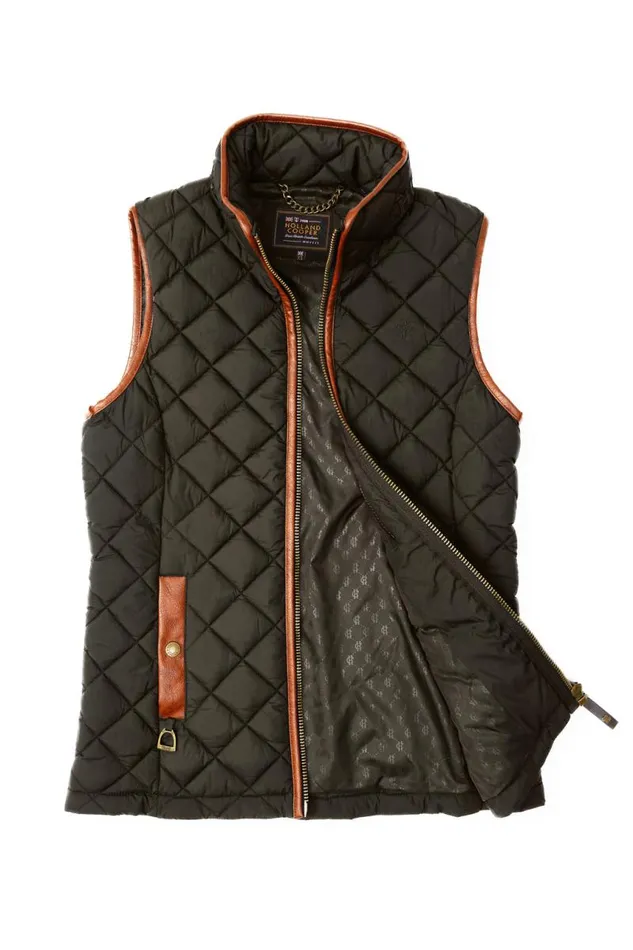 EquestrianWomen Gilets Holland Cooper Country Quilted Gilet Heritage Khaki EquestrianWomen Gilets Holland Cooper Country Quilted Gilet Heritage Khaki