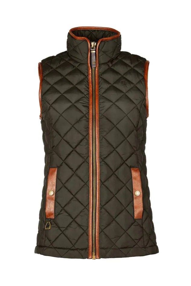 EquestrianWomen Gilets Holland Cooper Country Quilted Gilet Heritage Khaki EquestrianWomen Gilets Holland Cooper Country Quilted Gilet Heritage Khaki