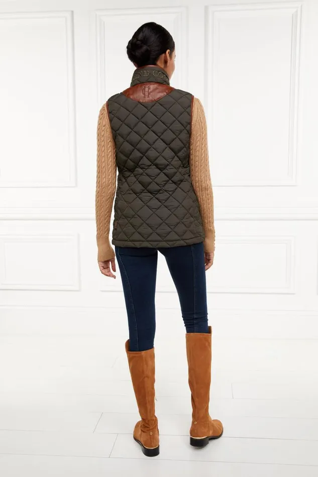 EquestrianWomen Gilets Holland Cooper Country Quilted Gilet Heritage Khaki EquestrianWomen Gilets Holland Cooper Country Quilted Gilet Heritage Khaki