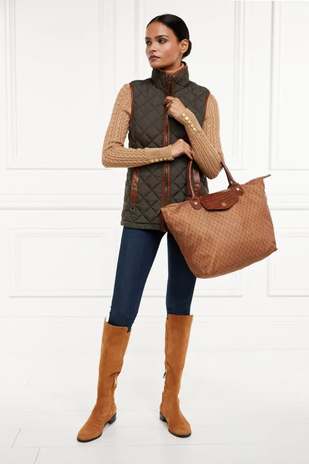 EquestrianWomen Gilets Holland Cooper Country Quilted Gilet Heritage Khaki EquestrianWomen Gilets Holland Cooper Country Quilted Gilet Heritage Khaki
