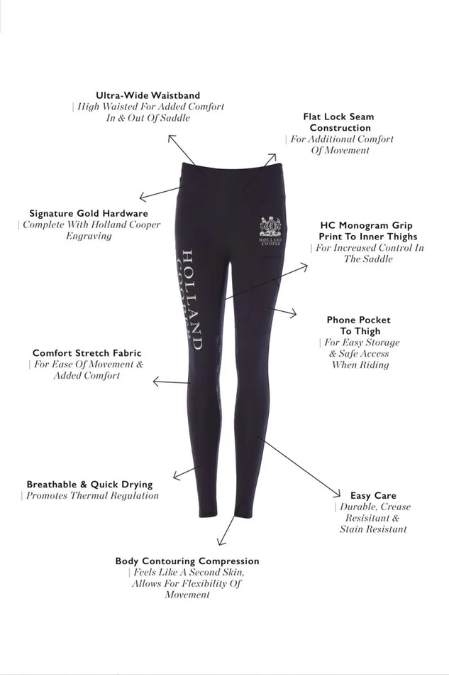 EquestrianWomen Leggings Holland Cooper Sport Legging Ink Navy EquestrianWomen Leggings Holland Cooper Sport Legging Ink Navy