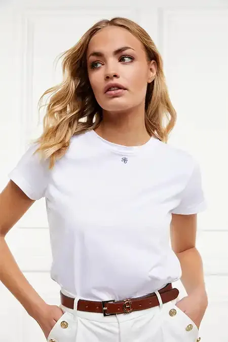 EquestrianWomen Polo Shirts and Tees Holland Cooper Monogram Tee White EquestrianWomen Polo Shirts and Tees Holland Cooper Monogram Tee White