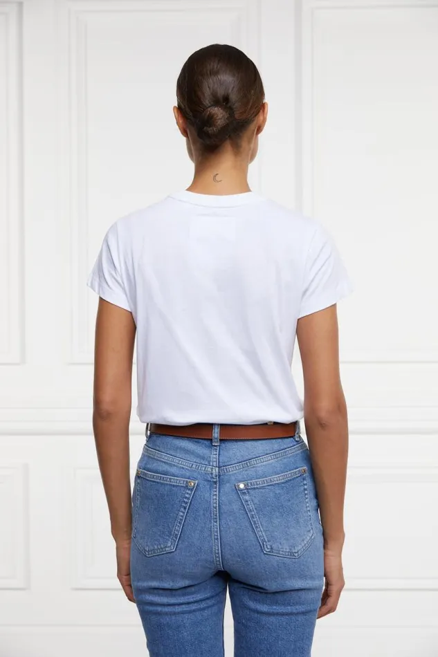 EquestrianWomen Polo Shirts and Tees Holland Cooper Monogram Tee White EquestrianWomen Polo Shirts and Tees Holland Cooper Monogram Tee White